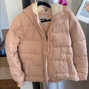 Cropped Blush Puffer Jacket